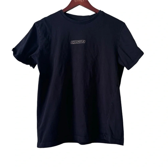 Chipotle Employee Shirt Black Fast Food Organic Cotton Unisex Medium - Picture 1 of 4
